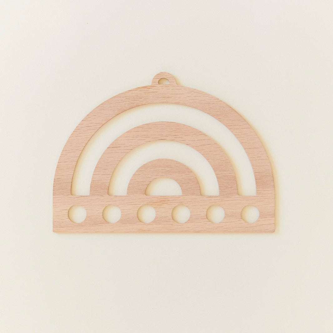 Sarah's Silks - Houten kapstok voor speelzijde - Regenboog - Playlaan
