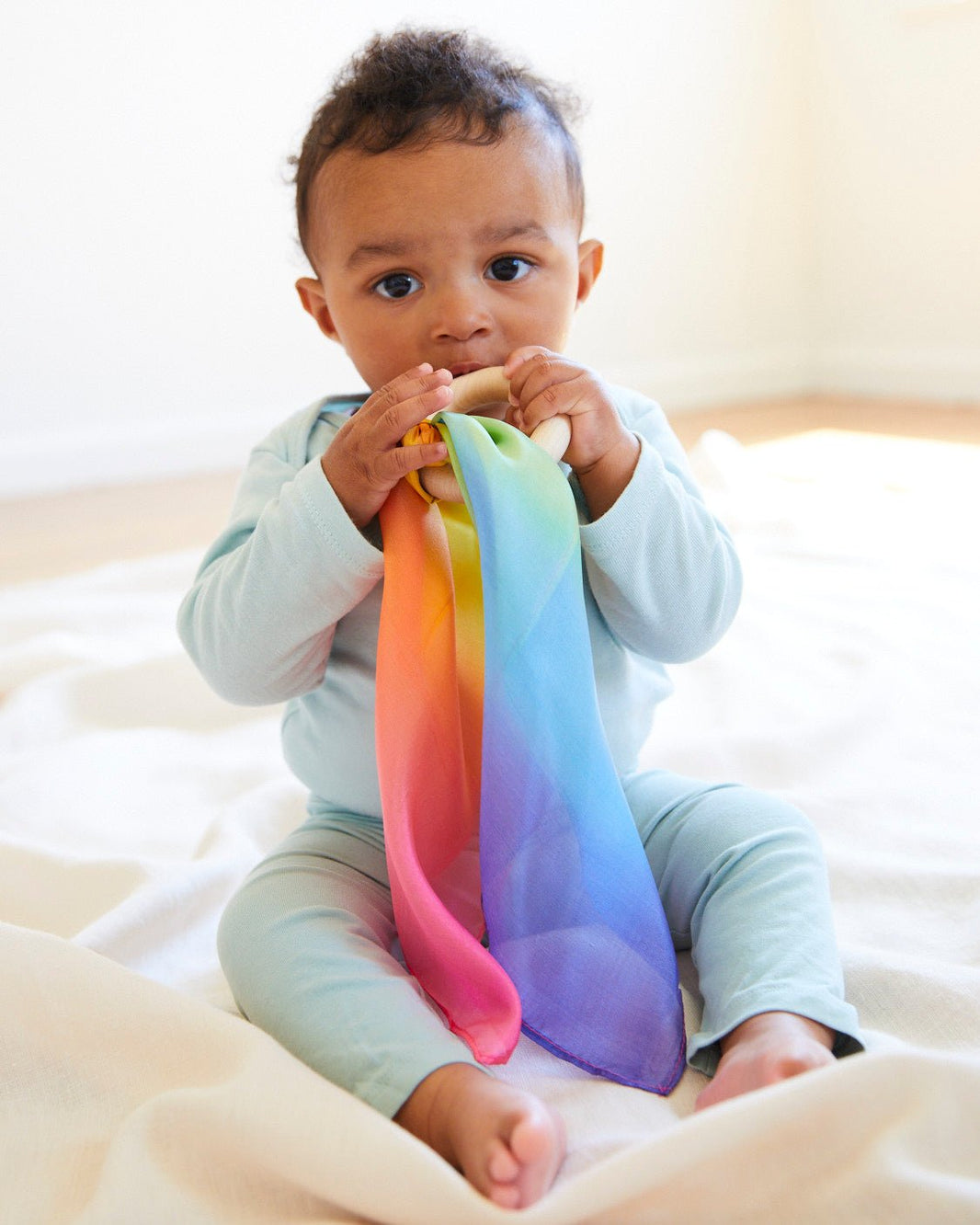 Sarah's Silks - Speelzijde en houten bijtring - Playlaan