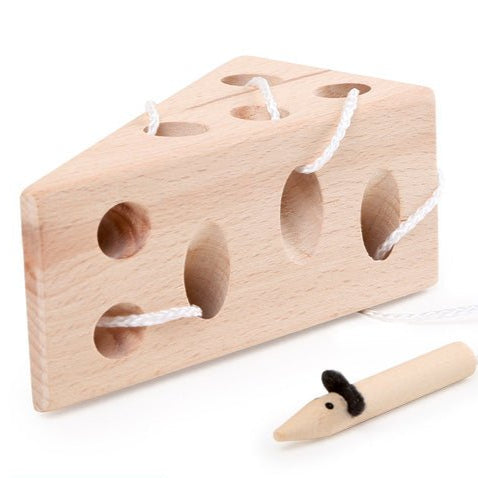 Small Foot - Cheese and Mouse Threading Game FSC 100% - Playlaan