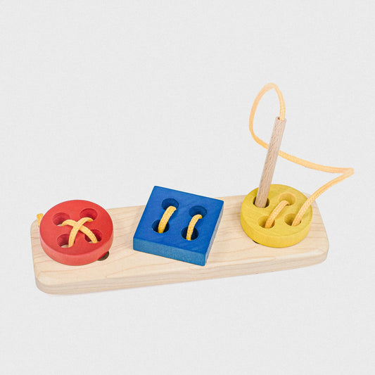 Tarnawa Toys - Knoppen rijgspel primaire kleuren - Playlaan