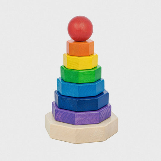 Tarnawa Toys - Stapeltoren achthoek - Regenboog - Playlaan