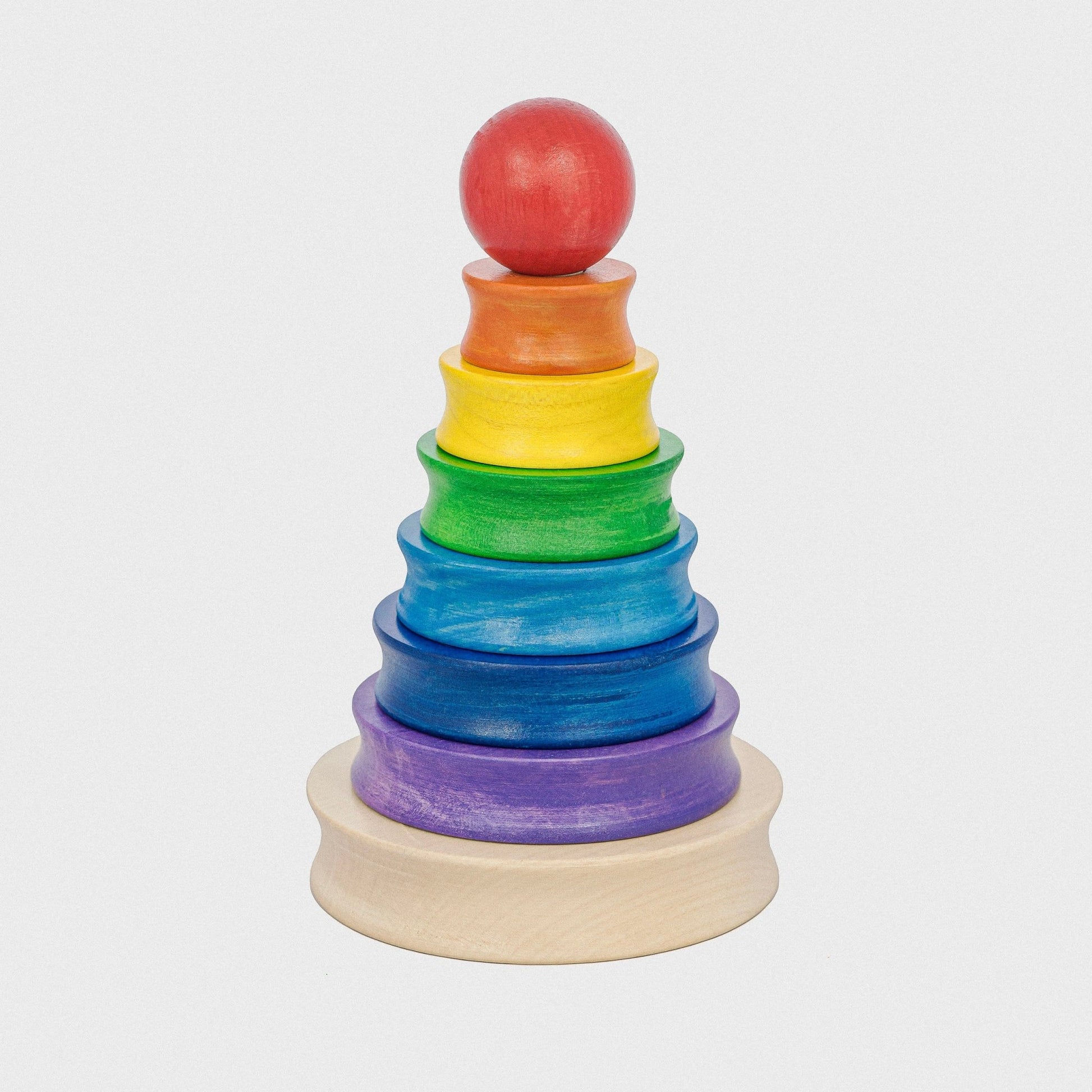 Tarnawa Toys - Stapeltoren cirkel met profiel - Regenboog - Playlaan