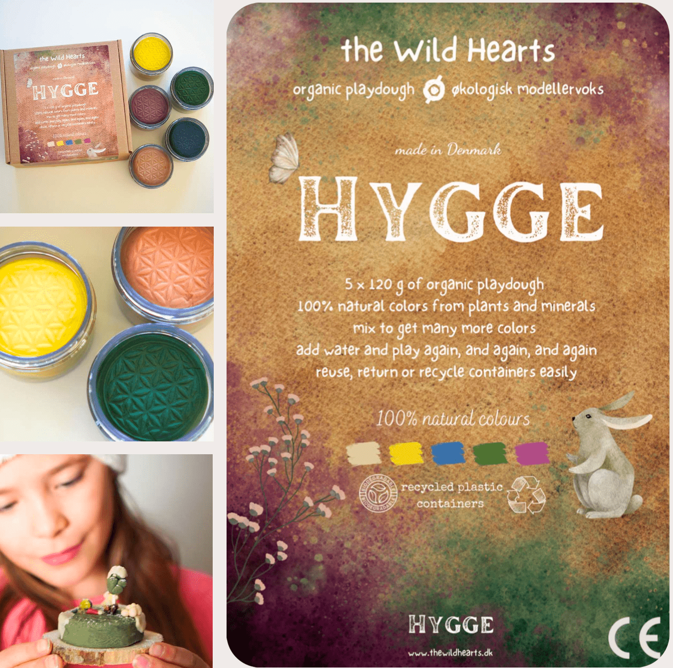 The Wild Hearts - Biologische Klei set - Hygge 5 x 120g - Playlaan