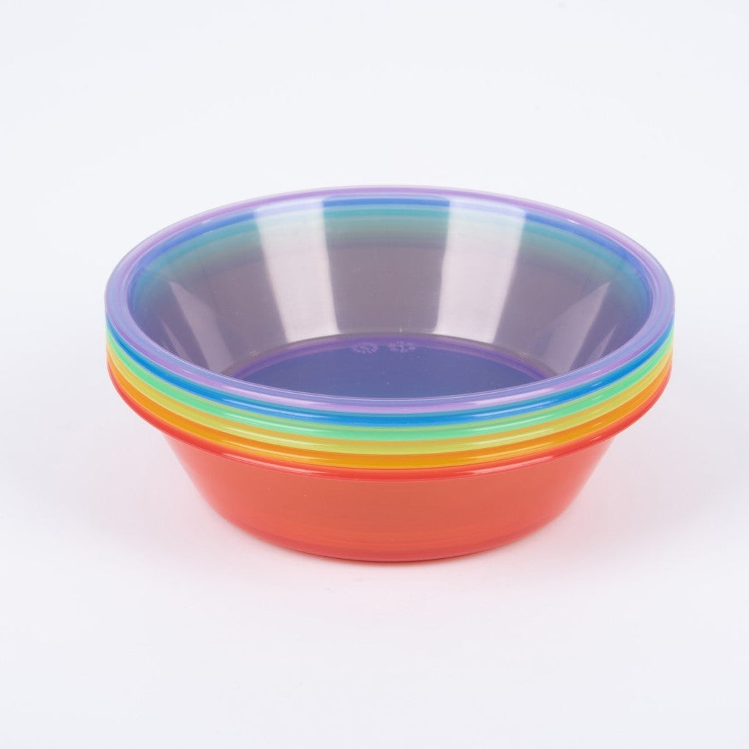 Tickit - Translucent Sorting Bowls set van 6 - Regenboog - Playlaan