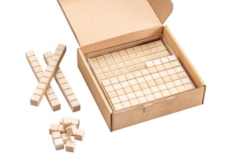 Wissner - Honderd doos in naturel kleuren 10x10cm 29st, in karton - Playlaan