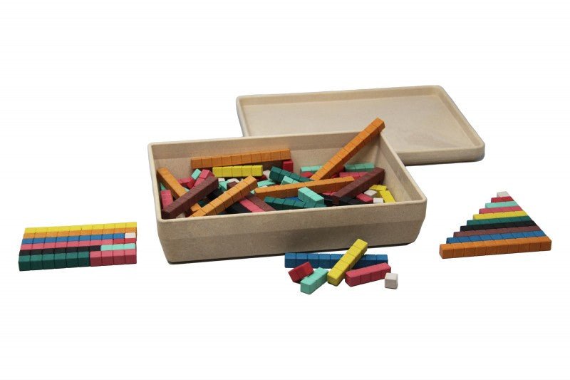 Wissner - Rekenstaafjes in 10 kleuren 126 stuks, in RE-Wood® doos - Playlaan