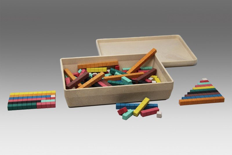 Wissner - Rekenstaafjes in 10 kleuren 126 stuks, in RE-Wood® doos - Playlaan