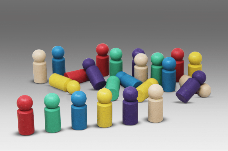 Wissner - Set Jumbo pionnen in 6 kleuren - Playlaan