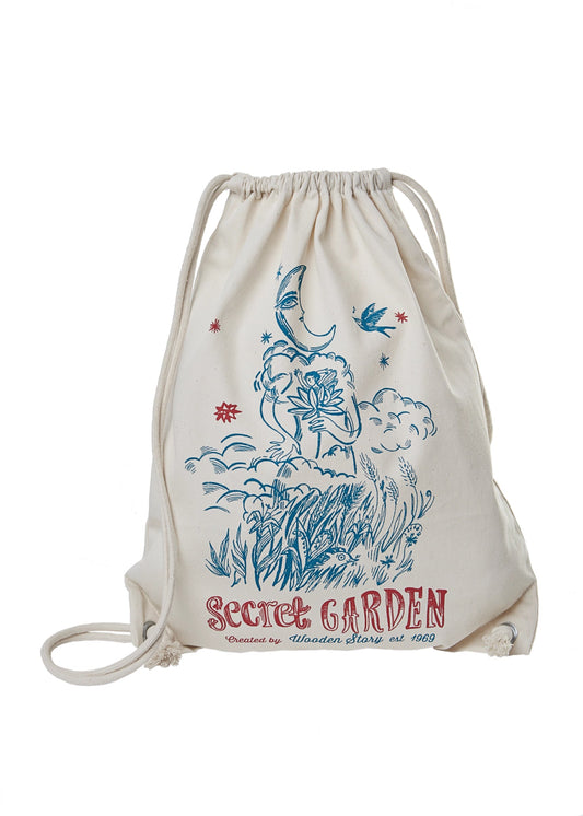 Wooden Story - Cotton Sack- Backpack Secret Garden Moon - Playlaan