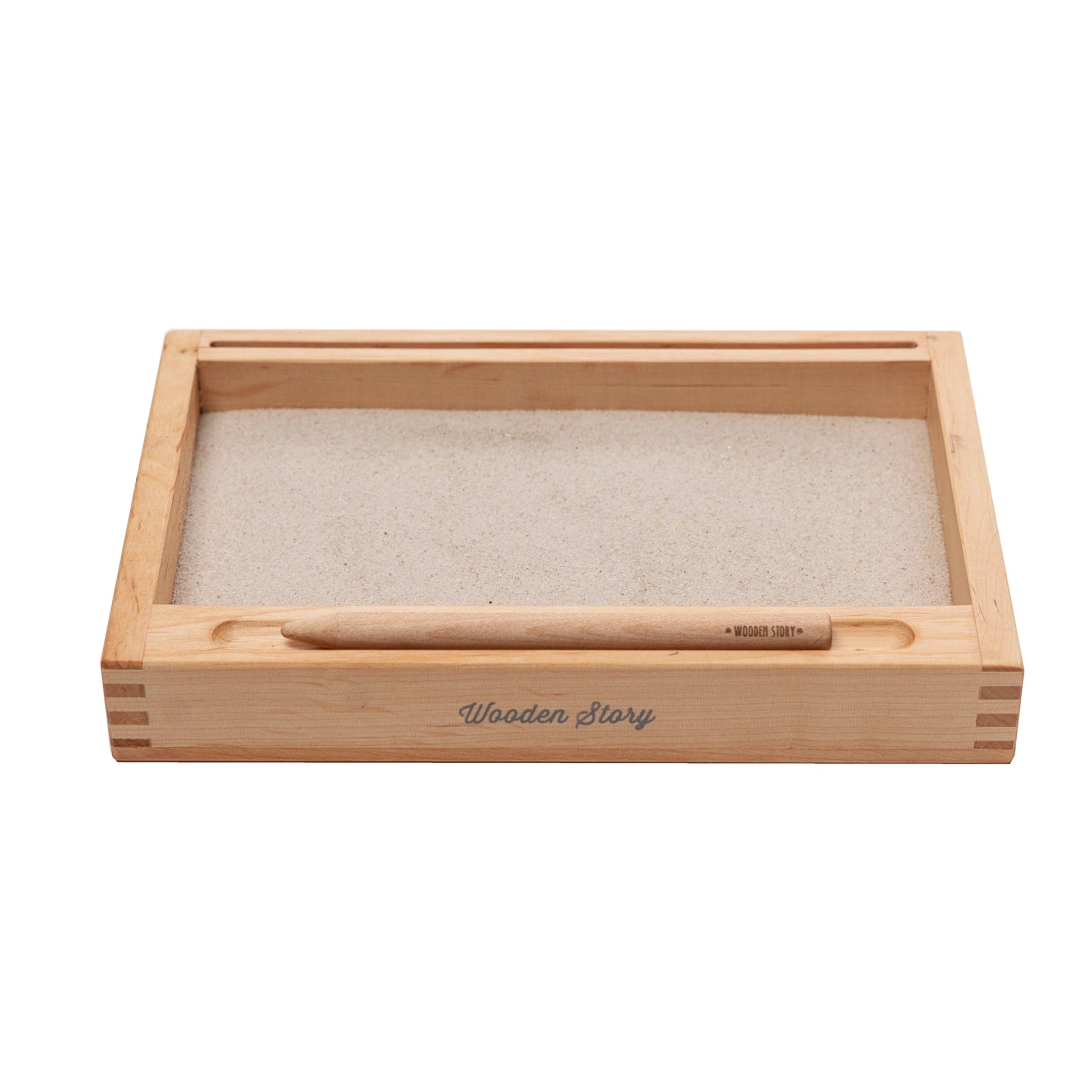 Wooden Story - Montessori 1 Part Stand Tray with Flash-Card Holder - Playlaan