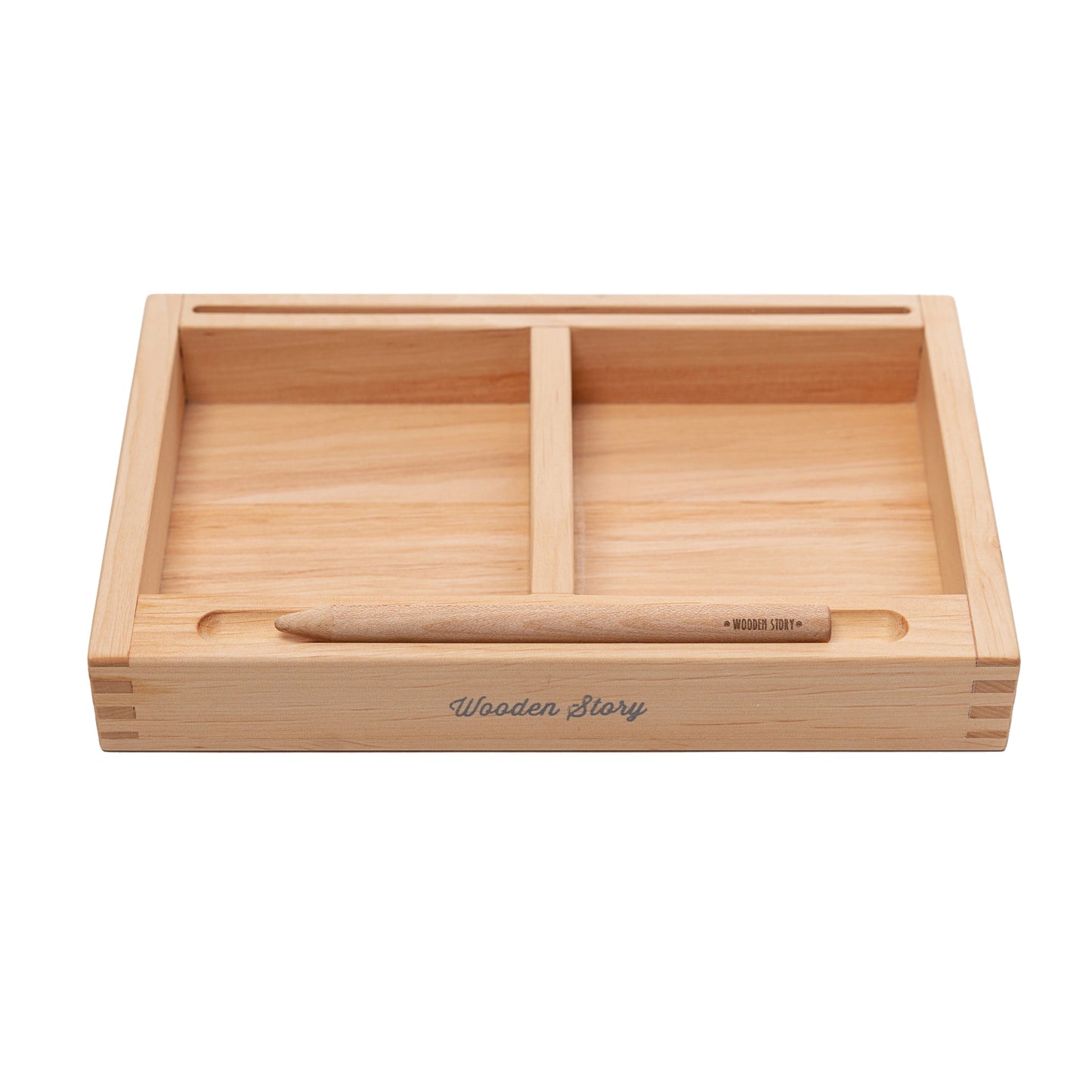 Wooden Story - Montessori 2 Parts Sand Tray with Flashcard Holder - Playlaan