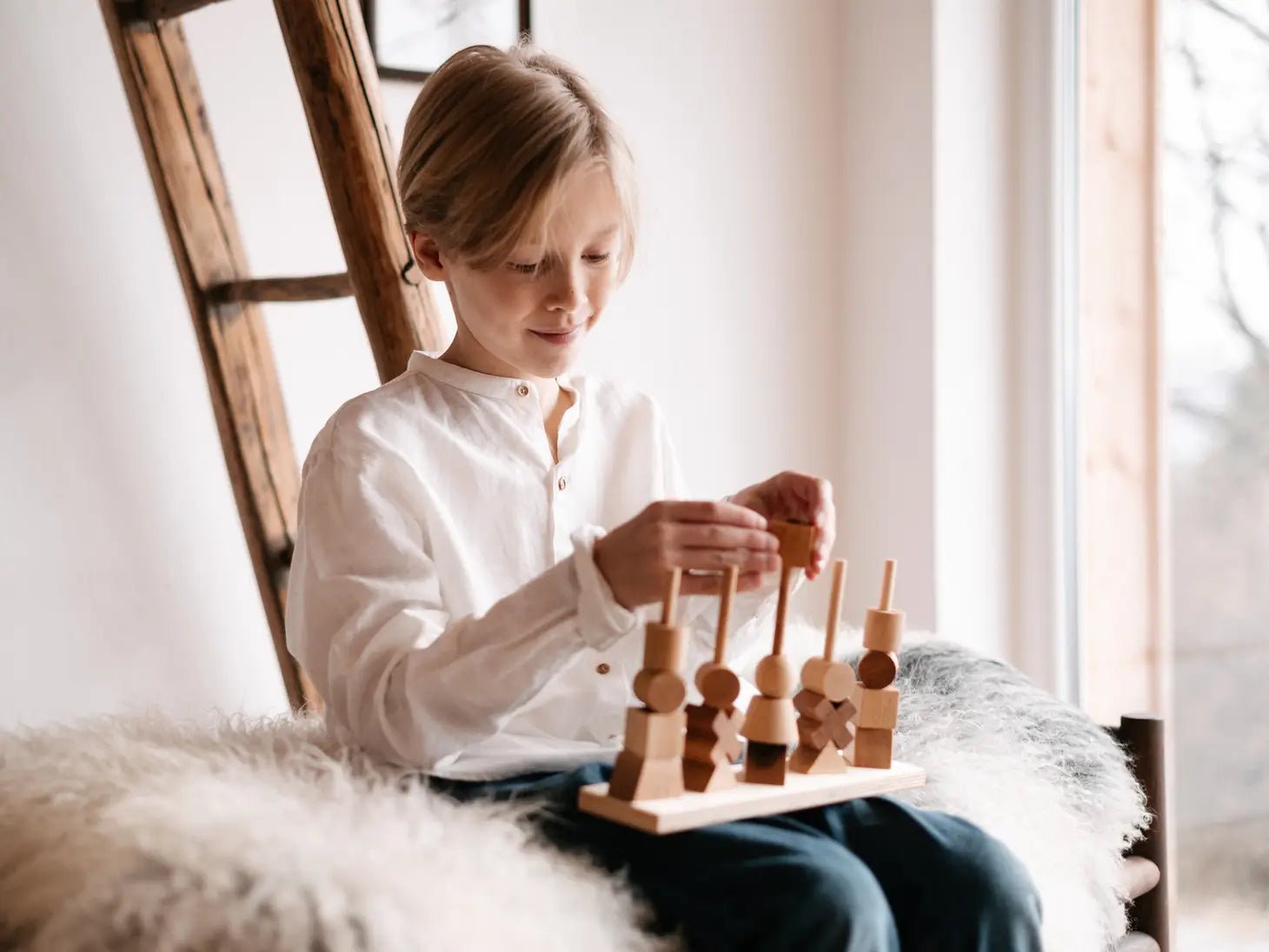 Wooden Story - Montessori stapeltorens - naturel - Playlaan