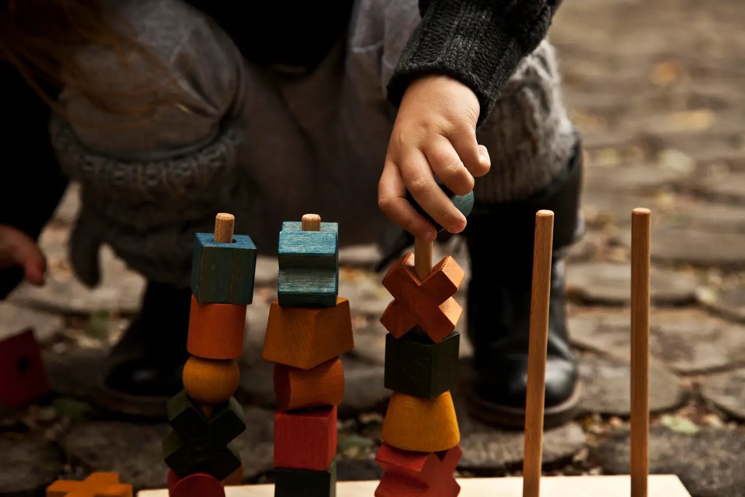 Wooden Story - Montessori stapeltorens - regenboog - Playlaan