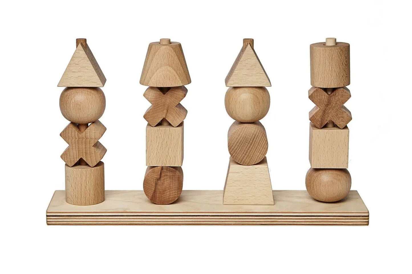 Wooden Story - Montessori stapeltorens XL - naturel - Playlaan