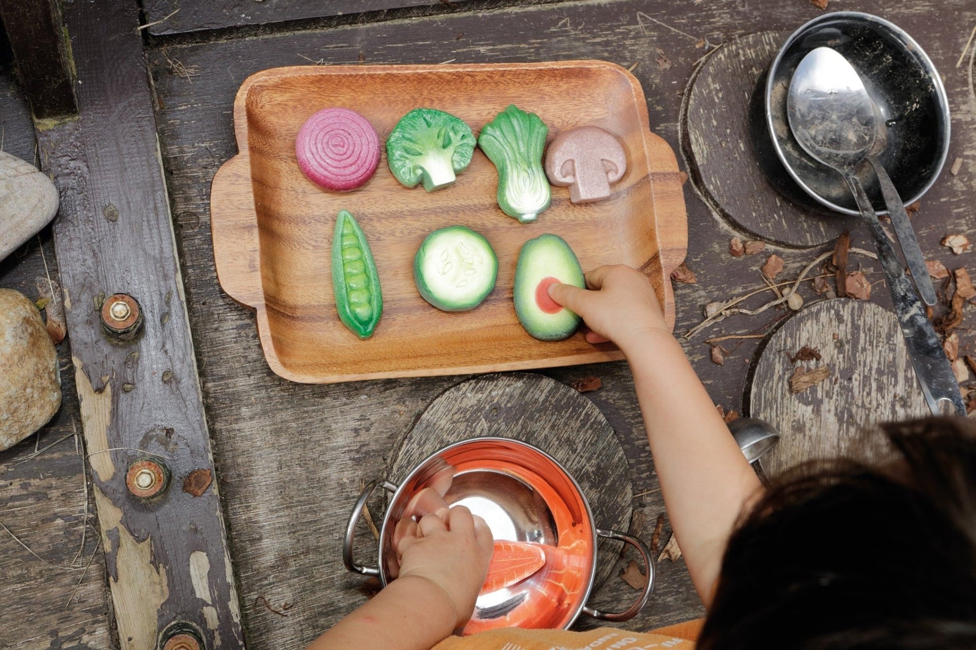 Yellow Door - Sensory Play Stones - Vegetables - Playlaan