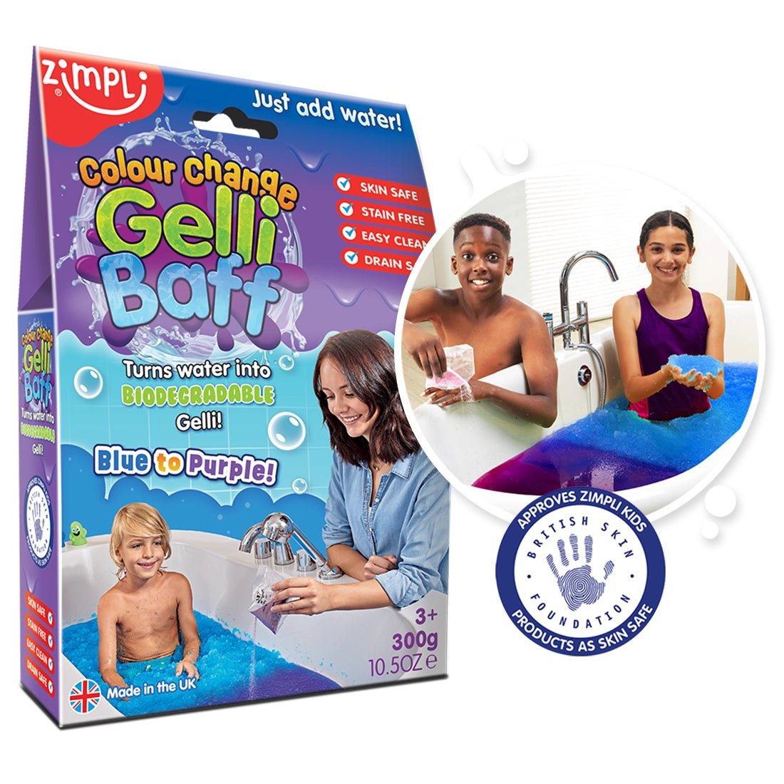 Zimpli Kids - Gelli baff Colour Change Paars - Sensorische Badspel - Playlaan