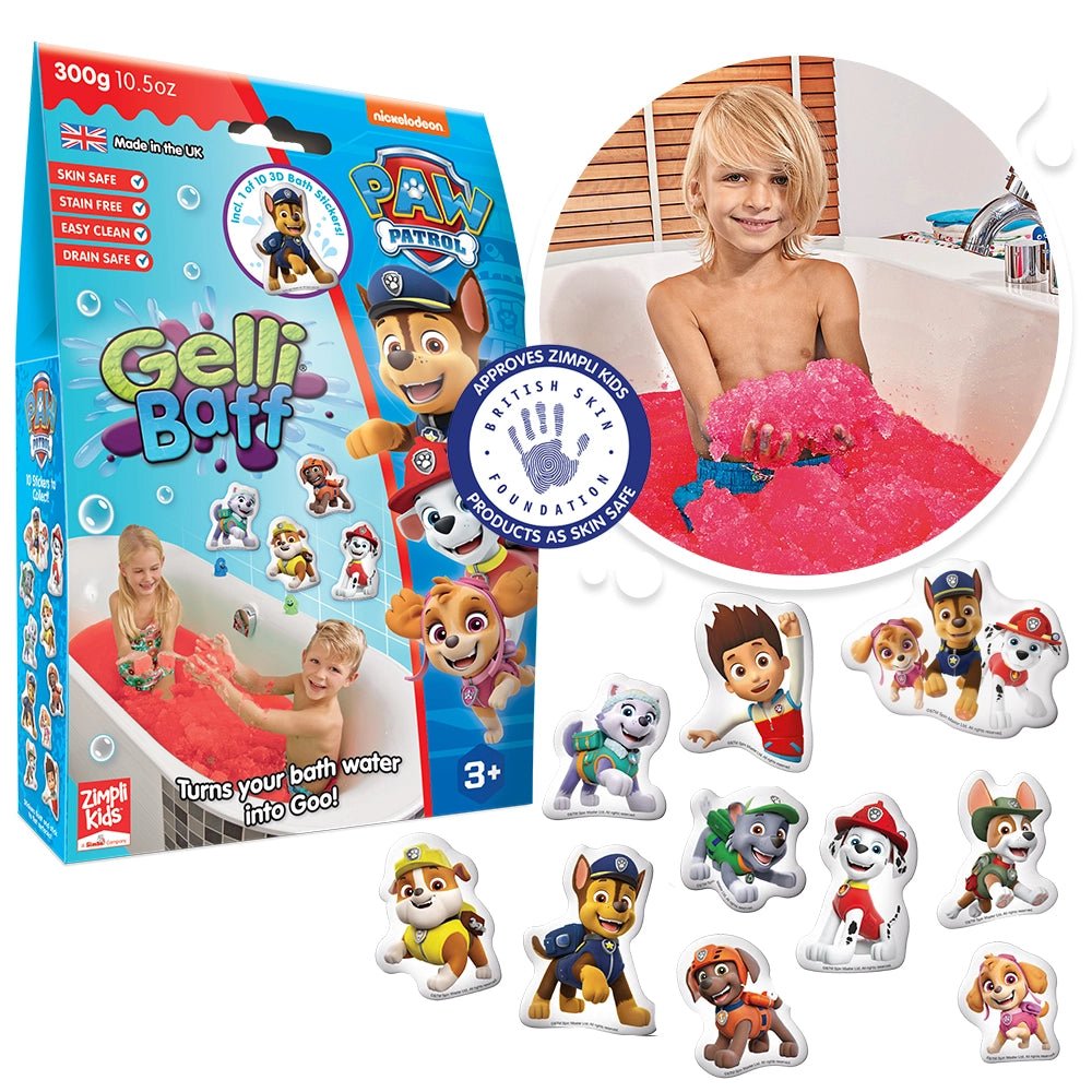 Zimpli Kids - Paw Petrol Gelli Baff - Kids Sensory Bath Toy + Bath Sticker - Playlaan